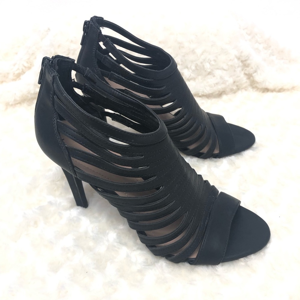 LC  Lauren Conrad Strappy Peep Toe Heels